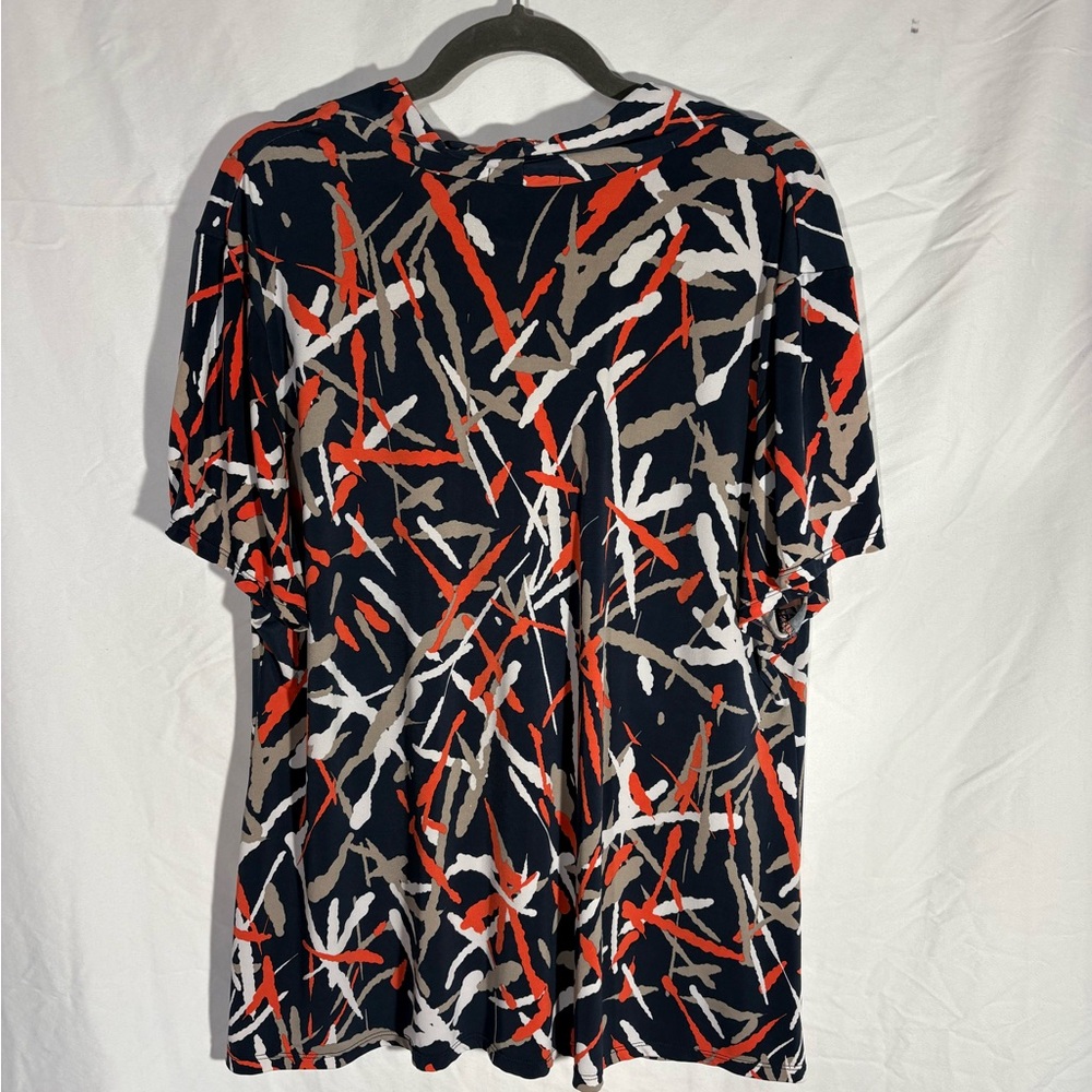 Alfani Women's Abstract Blouse - Black, Red, White, Tan